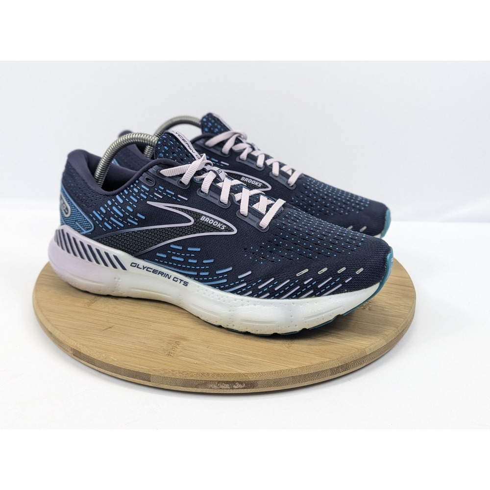 Brooks Glycerin 20 Womans 10.5 Wide Shoes Running Sneakers Blue Athleisure